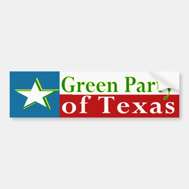 Autocollant De Voiture Parti Vert d'adhésif pour pare-chocs du Texas (Devant)