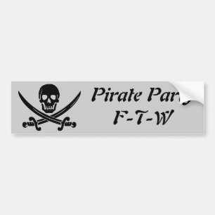 Autocollant De Voiture Partie de pirate - FTW