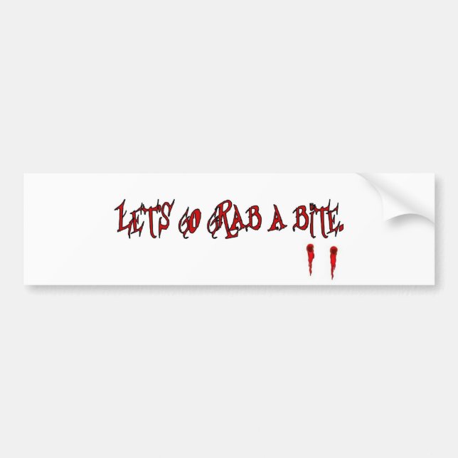 Autocollant De Voiture Partons grippage une morsure (Devant)