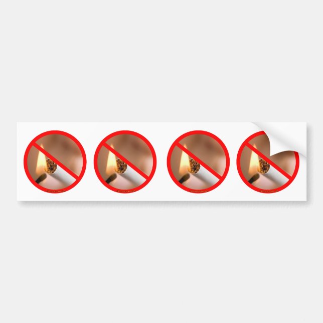 Autocollant De Voiture PAS DE FUMÉE (COUPER pour obtenir 4) (Devant)