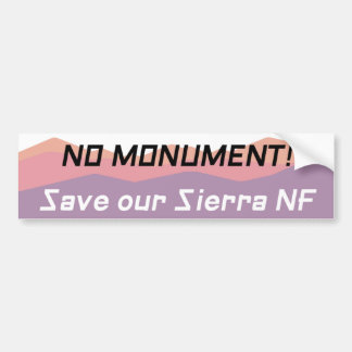 Autocollant De Voiture Pas de monument Sauvons notre Sierra NF Pastel