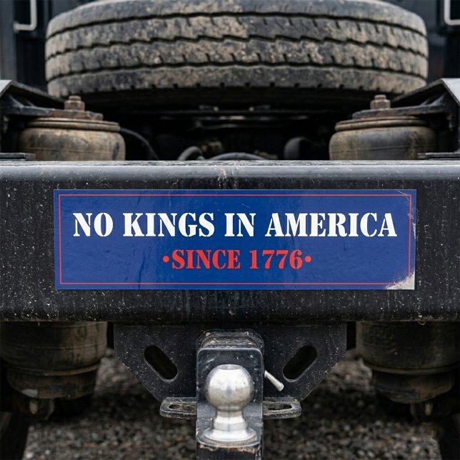 Autocollant De Voiture Pas de rois en Amérique (no kings in america since 1776)