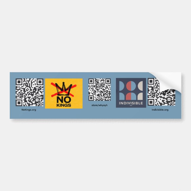 Autocollant De Voiture Pas de rois / Indivisible (Devant)