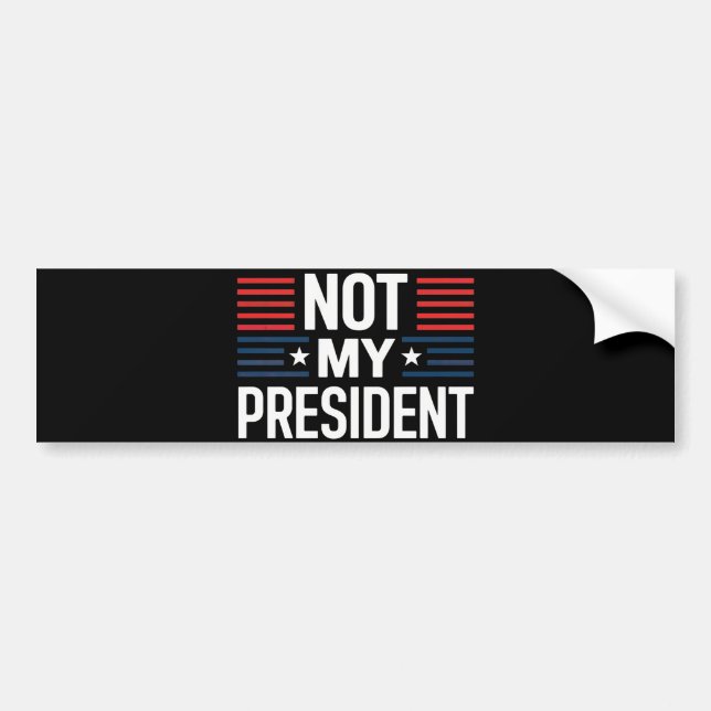 Autocollant De Voiture Pas Mon Président (Devant)