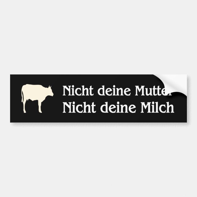 Autocollant De Voiture pas ta mère pas ton lait (Devant)