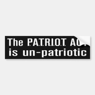 Autocollant De Voiture Patriot Act est incivique