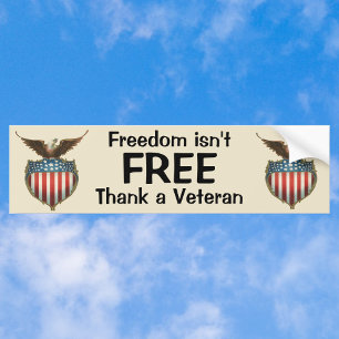 Autocollant De Voiture Patriotisme vintage, aigle fier au-dessus du drape