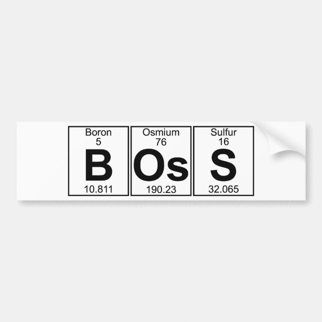 Autocollant De Voiture Patron (boss) - complètement (Devant)