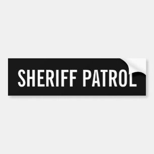 Autocollant De Voiture PATROUILLE de SHÉRIF - emblème blanc de logo