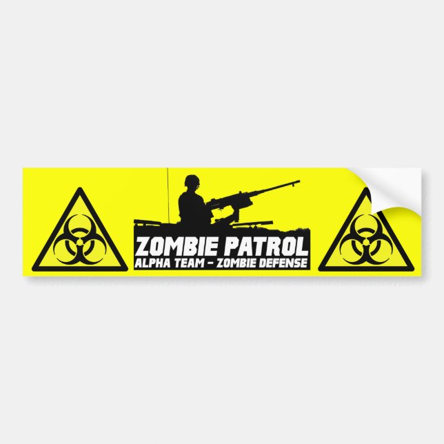 Autocollant De Voiture Patrouille de zombi - alpha adhésif pour (Devant)