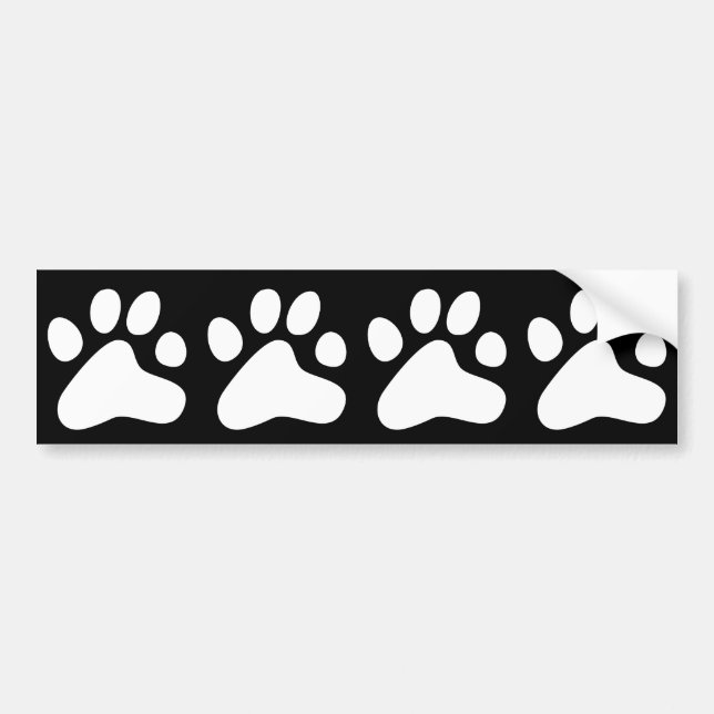 Autocollant De Voiture Pattes blanches de chien (Devant)