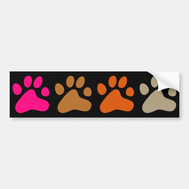 Autocollant De Voiture Pattes colorées (Devant)