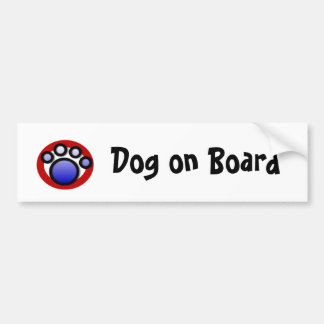 Autocollant De Voiture pawprintlogo, chien à bord