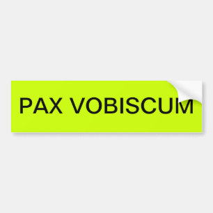AUTOCOLLANT DE VOITURE PAX VOBISCUM