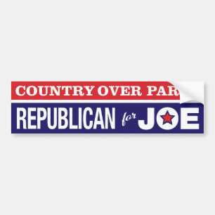 Autocollant De Voiture Pays au-dessus du parti / Républicain pour Joe Bi