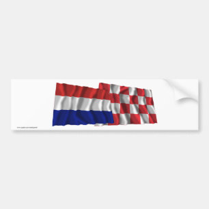Autocollant De Voiture Pays-Bas et drapeaux de ondulation de