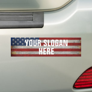 AUTOCOLLANT DE VOITURE PAYS SLOGAN PERSONNALISÉ DISANT DRAPEAU CUSTOMISÉ