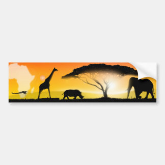 Autocollant De Voiture Paysage d'Africain d'illustration