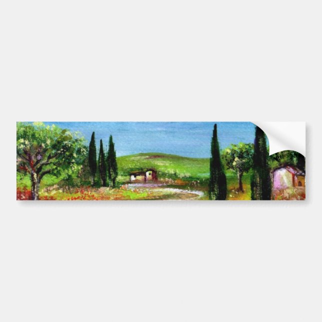 AUTOCOLLANT DE VOITURE PAYSAGE DE TOSCANE 5 (Devant)