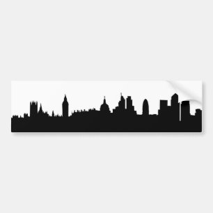 Autocollant De Voiture Paysage urbain de silhouette d'horizon de Londres