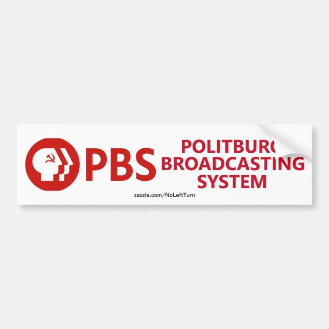 Autocollant De Voiture PBS Politburo Broadcasting System (Devant)