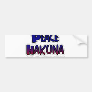Autocollant De Voiture Peace Hakuna Matata Gradient Art