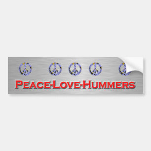 Autocollant De Voiture Peace-Love_Hummers