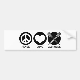 Autocollant De Voiture Peace Love Lacrosse