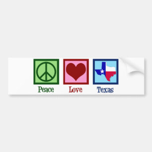 Autocollant De Voiture Peace Love Texas Fier Texan