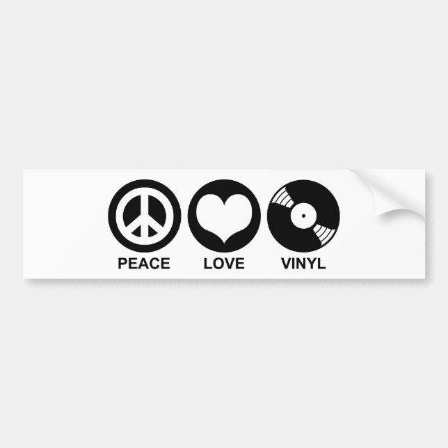 Autocollant De Voiture Peace Love Vinyl (Devant)