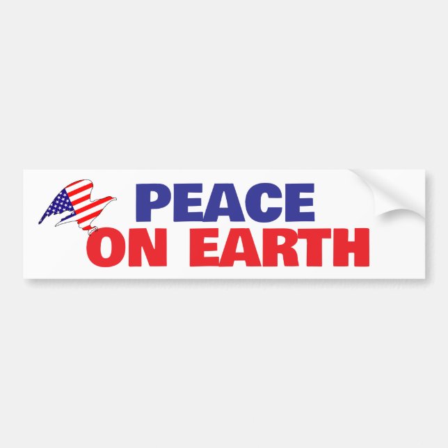 Autocollant De Voiture PEACE on earth not war warmonger deep-state  Bumpe (Devant)