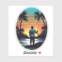 Autocollant de voiture pêcheur