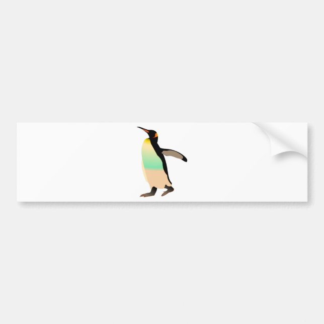 Autocollant De Voiture Peguin coloré (Devant)
