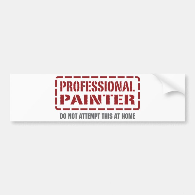 Autocollant De Voiture Peintre professionnel (Devant)
