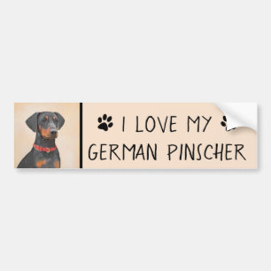 Autocollant De Voiture Peinture allemande Pinscher peinture art animal or