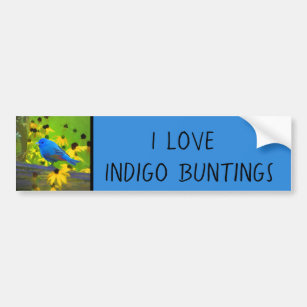 Autocollant De Voiture Peinture de Bunting Indigo - Art original pour ois