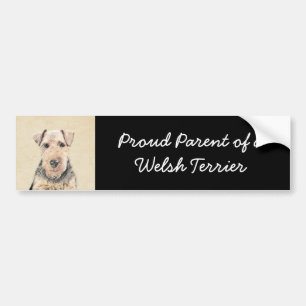 Autocollant De Voiture Peinture galloise Terrier - Cute Original Chien Ar