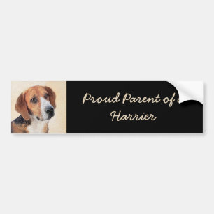 Autocollant De Voiture Peinture Harrier - Joli art original chien