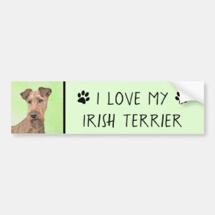 Autocollant De Voiture Peinture Irlandaise Terrier - Cute Original Chien