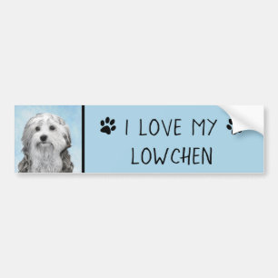 Autocollant De Voiture Peinture Lowchen - Cute Original Chien Art