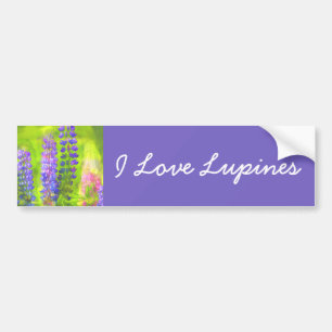 Autocollant De Voiture Peinture lupine - Art Fleur original