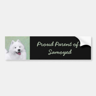 Autocollant De Voiture Peinture Samoyed - Cute Original Chien Art