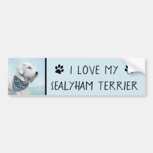 Autocollant De Voiture Peinture Sealyham Terrier - Cute Original Chien Ar