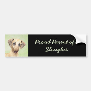 Autocollant De Voiture Peinture Sloughis - Joli art original pour chien