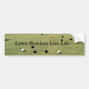 Autocollant De Voiture Pelouse Bowlers Live Life,