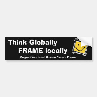 Autocollant De Voiture Pensez globalement, cadre localement