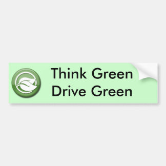 Autocollant De Voiture Pensez l'adhésif pour pare-chocs vert de vert
