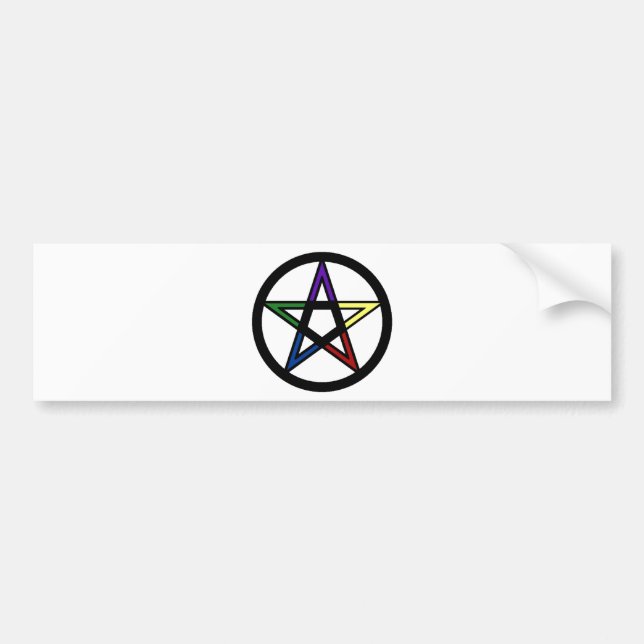 Autocollant De Voiture Pentacle élémentaire (Devant)