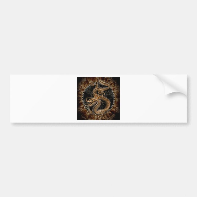 Autocollant De Voiture Pentagramme dragon (Devant)