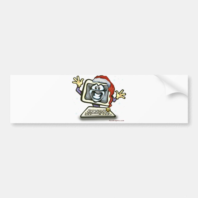 Autocollant De Voiture Père Noël informatique (Devant)